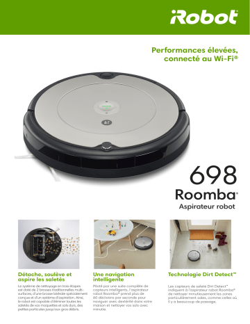Product information | Irobot ROOMBA 698 Aspirateur robot Product fiche | Fixfr