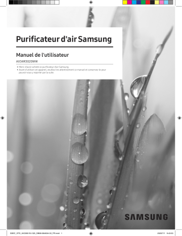 Manuel du propriétaire | Samsung AX34R3020WW Purificateur d'air Owner's Manual | Fixfr