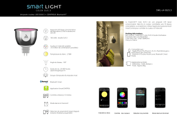Product information | Awox SmartLIGHT Color spot GU5.3 Ampoule connectée Product fiche | Fixfr