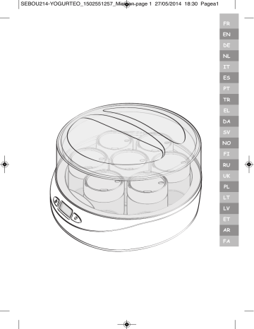 Owner's manual | Moulinex YOGURTEO 7pots SILVER PREMIUM YG231E32 Yaourtière Manuel du propriétaire | Fixfr