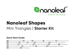 Nanoleaf Shapes Triangles Mini Starter Kit-5PK Panneaux lumineux Manuel du propri&eacute;taire