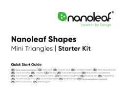 Nanoleaf Shapes Triangles Mini Starter Kit-5PK Panneaux lumineux Manuel du propriétaire