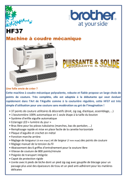 Brother HF37 Machine à coudre Product fiche