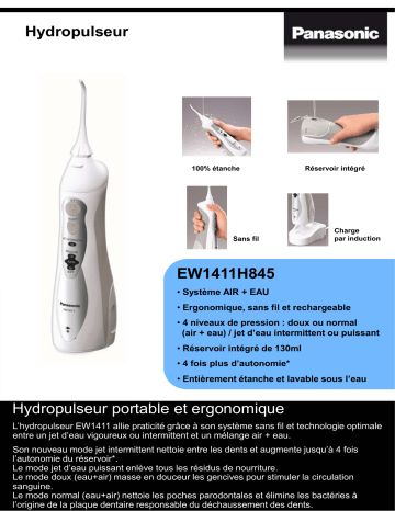 Product information | Panasonic EW1411 Hydropulseur Product fiche | Fixfr