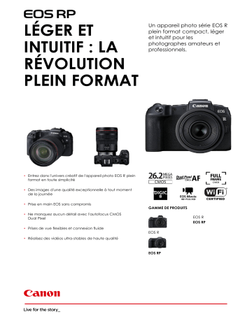 Product information | Canon EOS RP boitier nu Appareil photo Hybride Product fiche | Fixfr