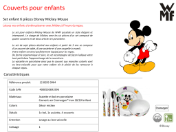 WMF MICKEY MOUSE enfants set 6 pieces Couverts Product fiche