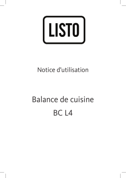 Listo BCL4R Balance de cuisine Owner's Manual
