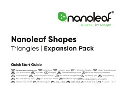 Nanoleaf Shapes Triangles Expansion -3PK Panneaux lumineux Manuel du propriétaire