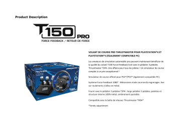 Product information | Thrustmaster T150 RS Pro PS5/PS4 Volant + Pédalier Product fiche | Fixfr