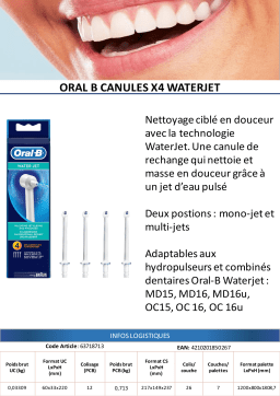 Oral-B ED 15-4 Waterjet Canule Product fiche