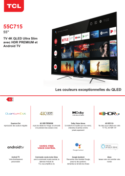 TCL 55C715 Android TV TV QLED Product fiche