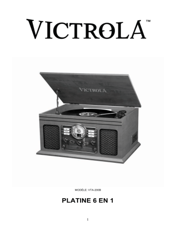 Manuel du propriétaire | Victrola VTA-200B Platine vinyle Owner's Manual | Fixfr