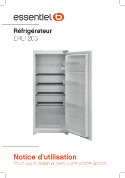 Essentielb ERLI 203 Réfrigérateur 1 porte encastrable Owner's Manual