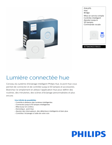 Product information | Philips Hue Pont Module Product fiche | Fixfr