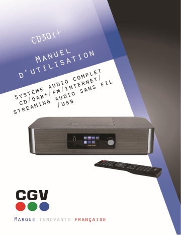 Manuel du propriétaire | CGV CD30i+ Chaîne HiFi Owner's Manual | Fixfr