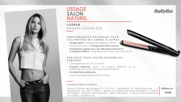 Product information | BaByliss ST298E Smooth Control 235 Lisseur Manuel utilisateur | Fixfr