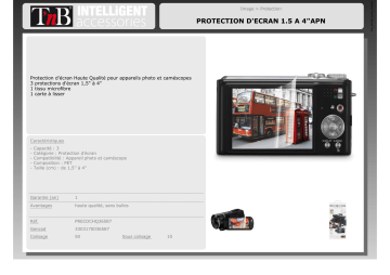 Product information | TNB Kit de protection écran LCD Protège écran Product fiche | Fixfr