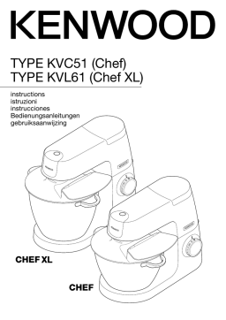 Kenwood KVL6305S Chef XL Elite Robot pâtissier Owner's Manual