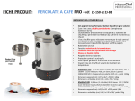 Kitchen Chef Pro 8.8L ZJ-88 Percolateur Product fiche