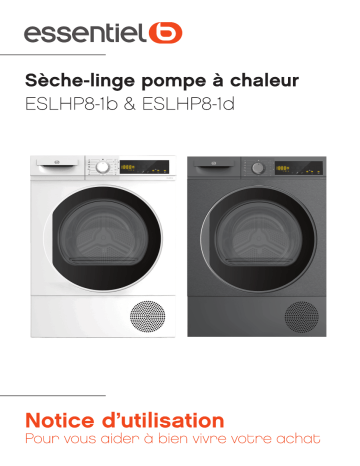 Manuel du propriétaire | Essentielb ESLHP8-1d Sèche linge pompe à chaleur Owner's Manual | Fixfr