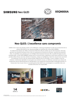 Samsung Neo QLED QE85QN800A 8K 2021 TV QLED Product fiche