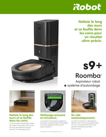 Product information | Irobot ROOMBA S9+ Aspirateur robot Product fiche | Fixfr