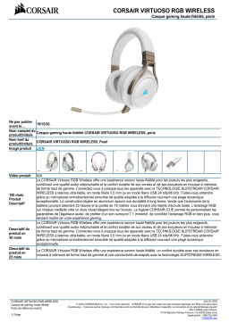 Corsair Virtuoso Wireless - Pearl blanc Casque gamer Product fiche