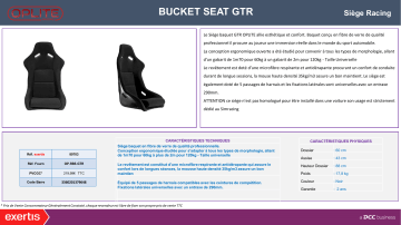 Product information | Oplite BUCKET SEAT GTR Siège gamer Product fiche | Fixfr