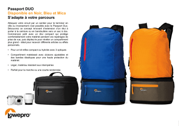 Product information | Lowepro Passeport Duo orange Sac à dos Product fiche | Fixfr