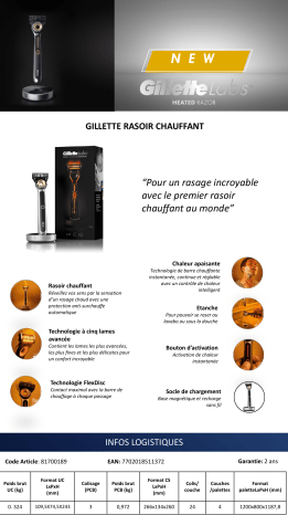 Product information | Gillette Labs Rasoir chauffant Product fiche | Fixfr