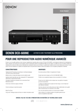 Denon DCD-600NE - Argent Platine CD Product fiche
