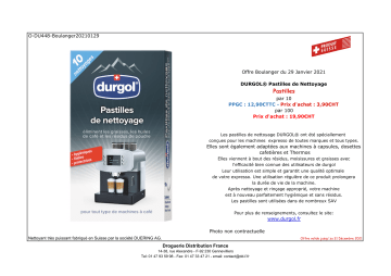 Product information | Durgol Pastilles de nettoyage Entretien Product fiche | Fixfr