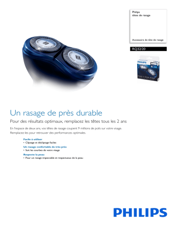 Product information | Philips de rasoir RQ32/20 Tête de rasoir Product fiche | Fixfr