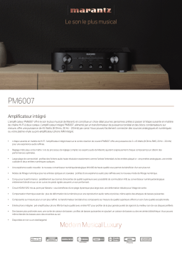 Marantz PM6007 Noir Amplificateur HiFi Product fiche