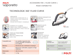 Polti Fer Fluid Curve - Pro95 Access. nettoyeur vapeur Product fiche