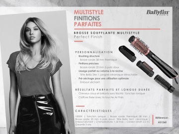 Product information | Babyliss AS126E Brosse soufflante Product fiche | Fixfr