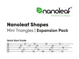 Nanoleaf Shapes Triangles Mini Expansion-10PK Panneaux lumineux Manuel du propriétaire