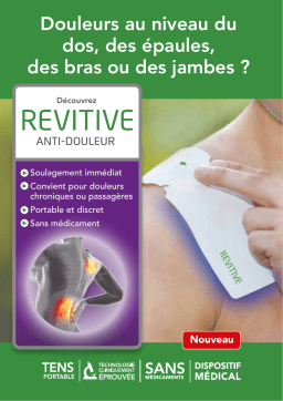 Revitive Anti douleur pack de rechange Electrostimulation Product fiche