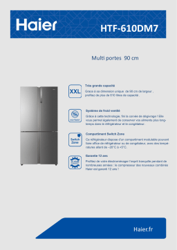 Haier HTF-610DM7 Réfrigérateur multi portes Product fiche