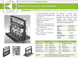 Electrolux E9DHGB01 Support verres à pied Manuel utilisateur