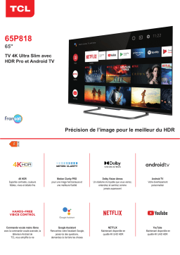 TCL 65P818 Android TV TV LED Product fiche