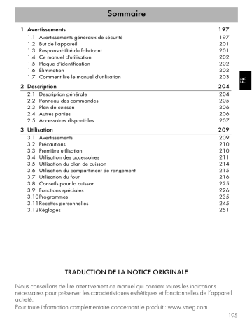 Manuel du propriétaire | Smeg A1-9 Piano de cuisson mixte Owner's Manual | Fixfr