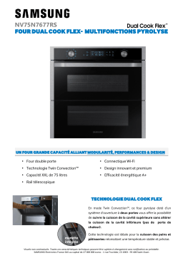 Samsung NV75N7677RS DUAL COOK FLEX Four encastrable Product fiche