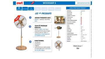 Product information | EWT WOODAIRS Ventilateur Product fiche | Fixfr