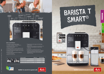 Product information | Melitta Barista T Smart Argent Expresso Broyeur Product fiche | Fixfr