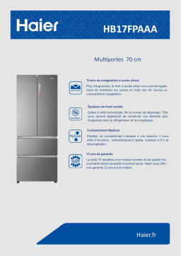 Haier HB17FPAAA Réfrigérateur multi portes Product fiche