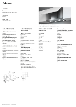 Falmec VIRGOLA 3430 Hotte décorative murale Manuel utilisateur
