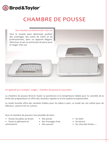 Product information | Brod And Taylor Chambre de Pousse Chambre de pousse Product fiche | Fixfr