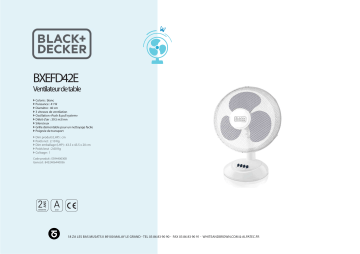 Product information | Black Et Decker BXEFD42E Ventilateur Product fiche | Fixfr