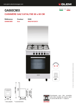 Glem GA660CMIX Cuisinière gaz Product fiche